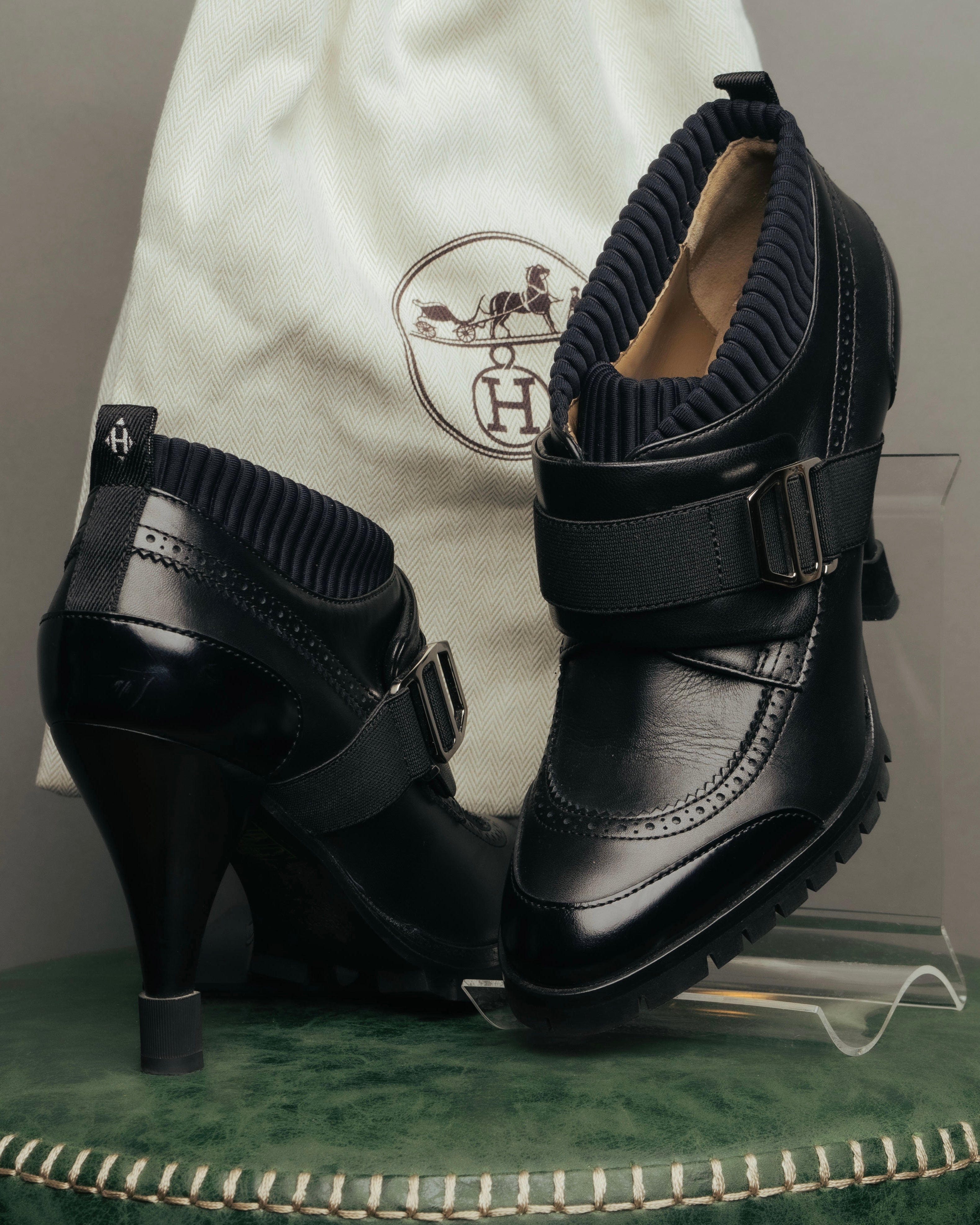 “HERMÈS” 2017-2022 Aw hybrid brogue sock ankle boots