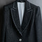 "GIANFRANCO FERRE" Striped＆dotted peak lapel tailored jacket