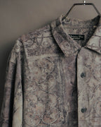 "Christian Dior" 80's-90's Draped rayon patterned shirt