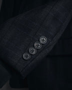 "Burberrys" 90’s dark check wool cashmere blend tailored jacket