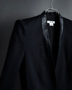 "HELMUT LANG" Leather lapel design, glossy jacket