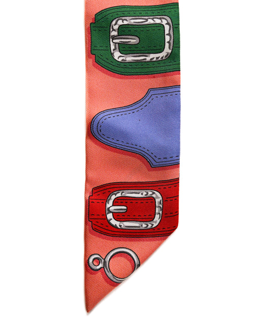 HERMES/ “Harnais des Présidents” Twilly Silk Scarf