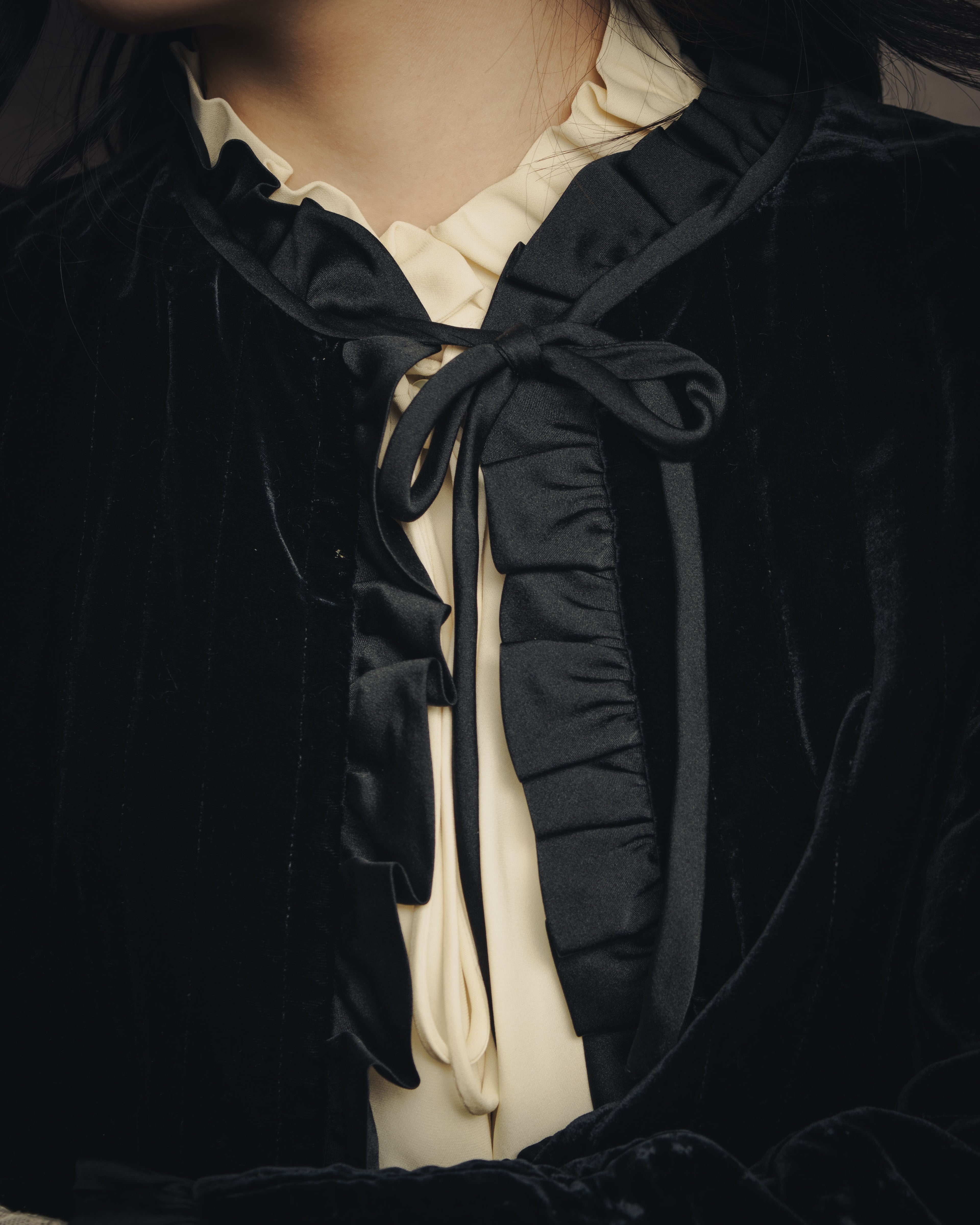 -SPECIAL- “CELINE” 80’s-90’s velvet frilled chain setup