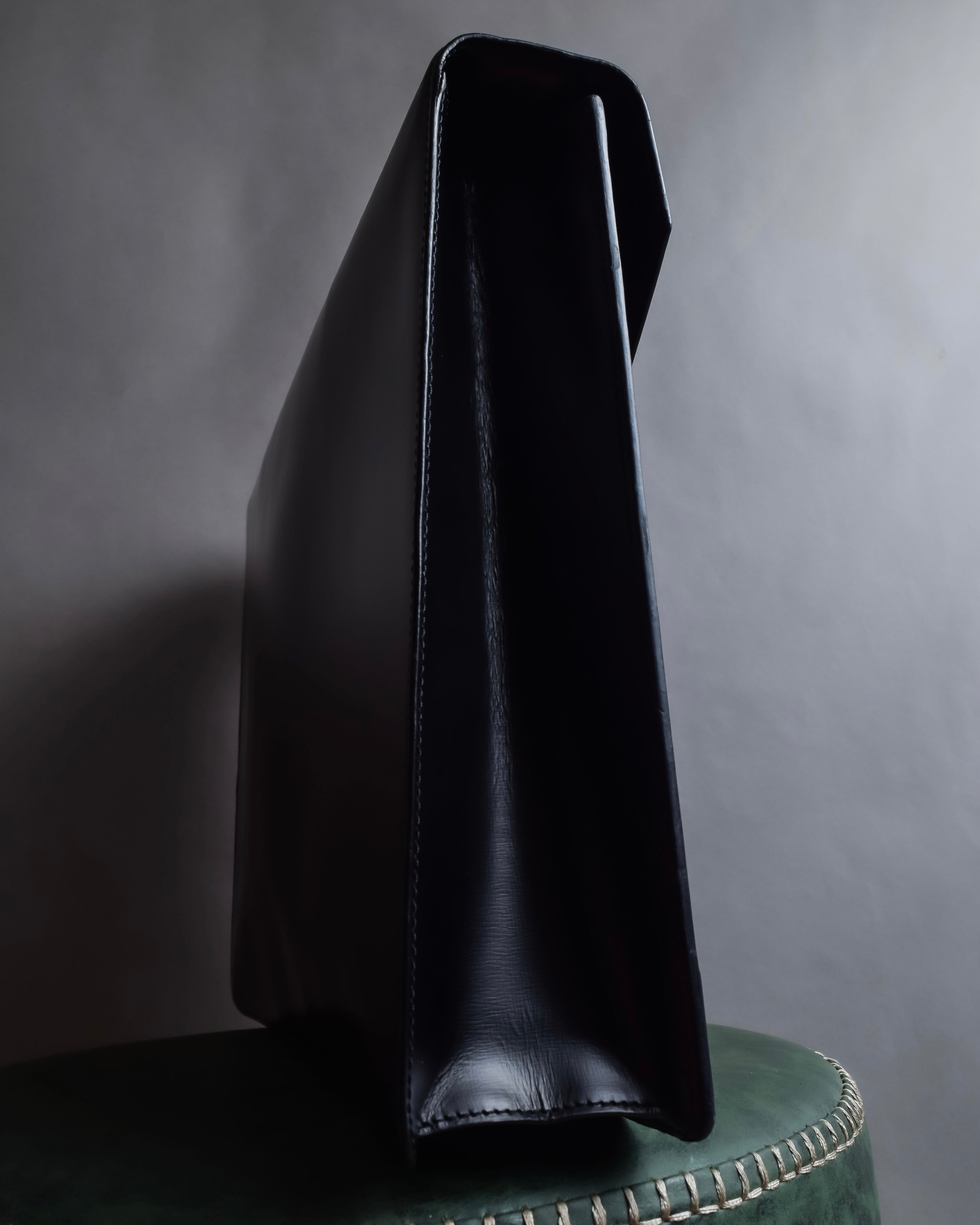 "LOEWE" Logo engraved leather briefcase bag