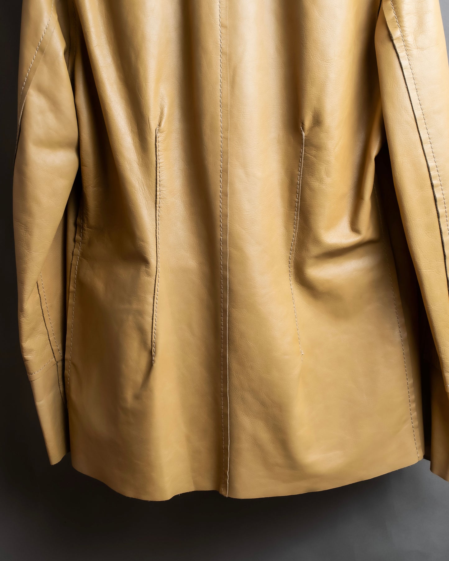 "Dolce & Gabbana" Tanned genuine leather front switching jacket