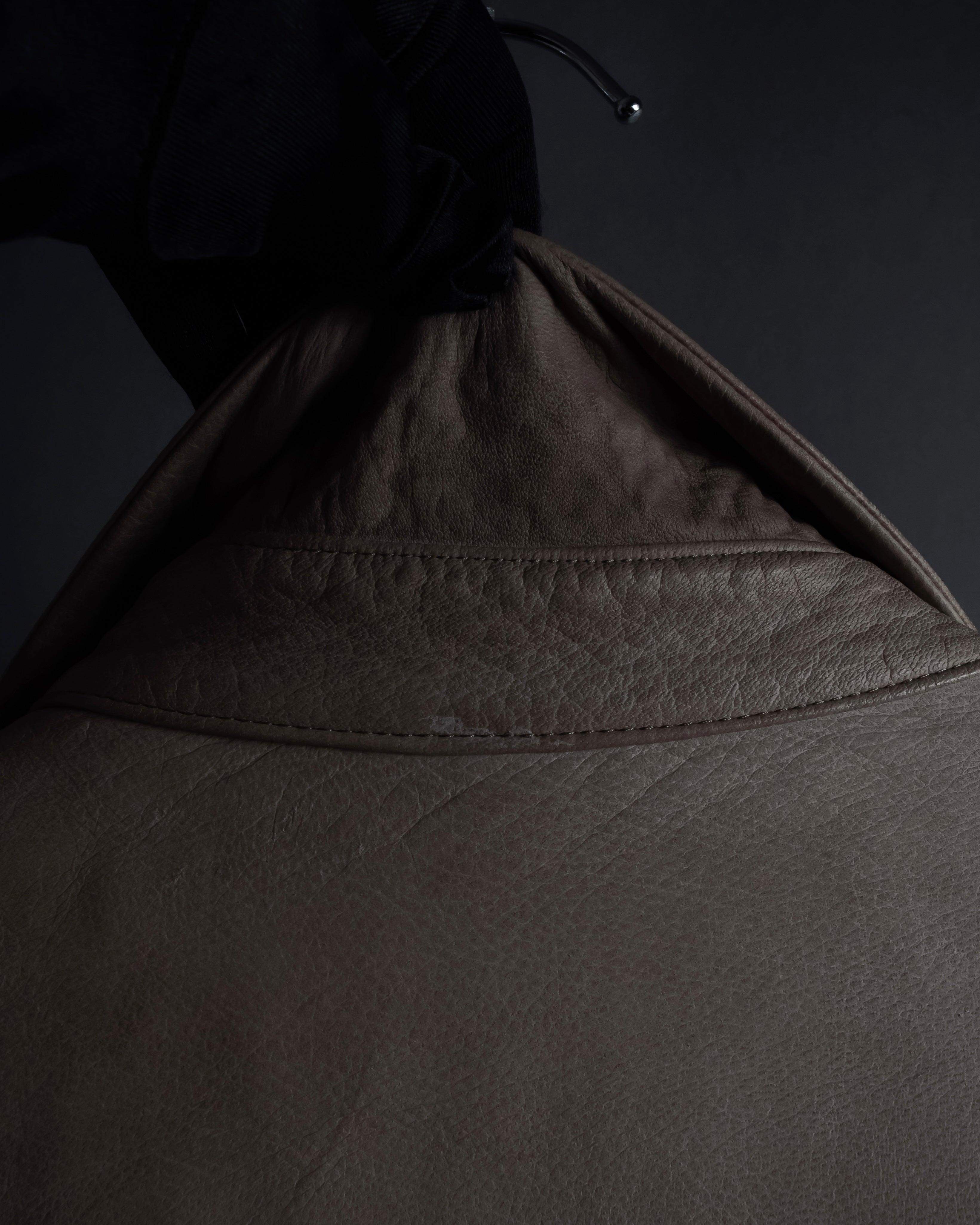 "ISAMU KATAYAMA" Dart-shaped deer leather shirt jacket