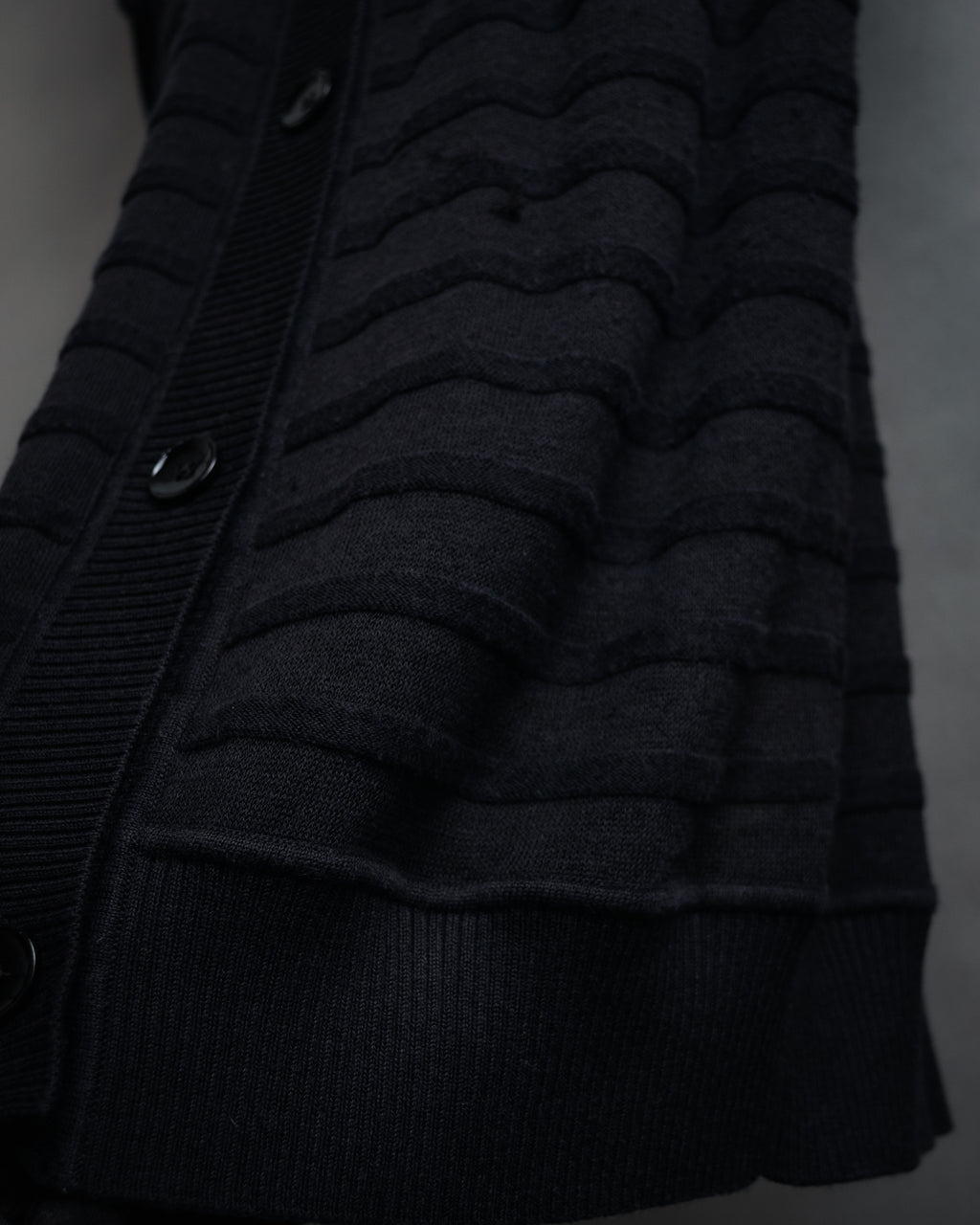 “Maison Martin Margiela” 2000’s Sheer shadow stripe long cardigan