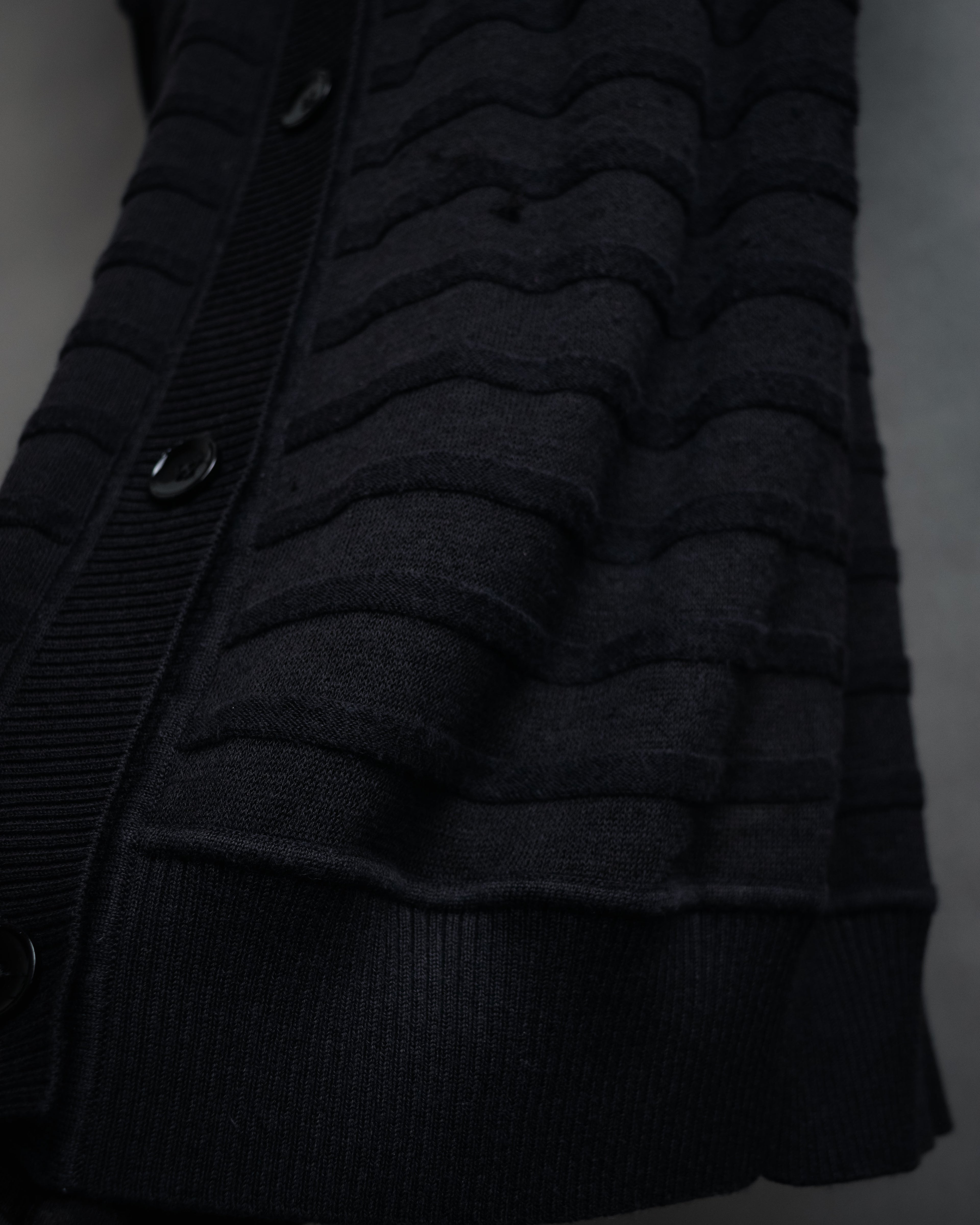 “Maison Martin Margiela” 2000’s Sheer shadow stripe long cardigan