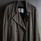 "Vintage matte texture long trench coat"