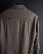 "ISAMU KATAYAMA" Dart-shaped deer leather shirt jacket