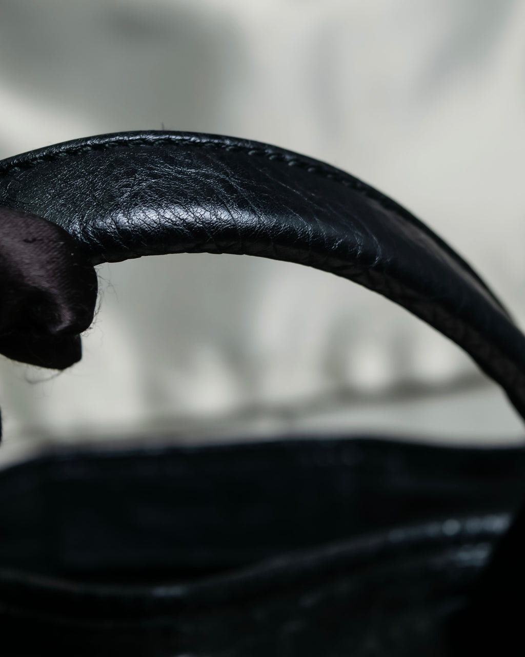 “Balenciaga”  navy cavas xs hand bag