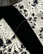 "Valentino Garavani" Houndstooth pattern lace velvet design set up