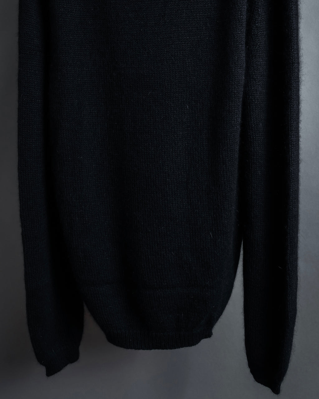 "GUCCI" Silky mix angora V-neck knit pullover