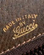 "GUCCI" Vintage horsebit motif leather shoulder bag