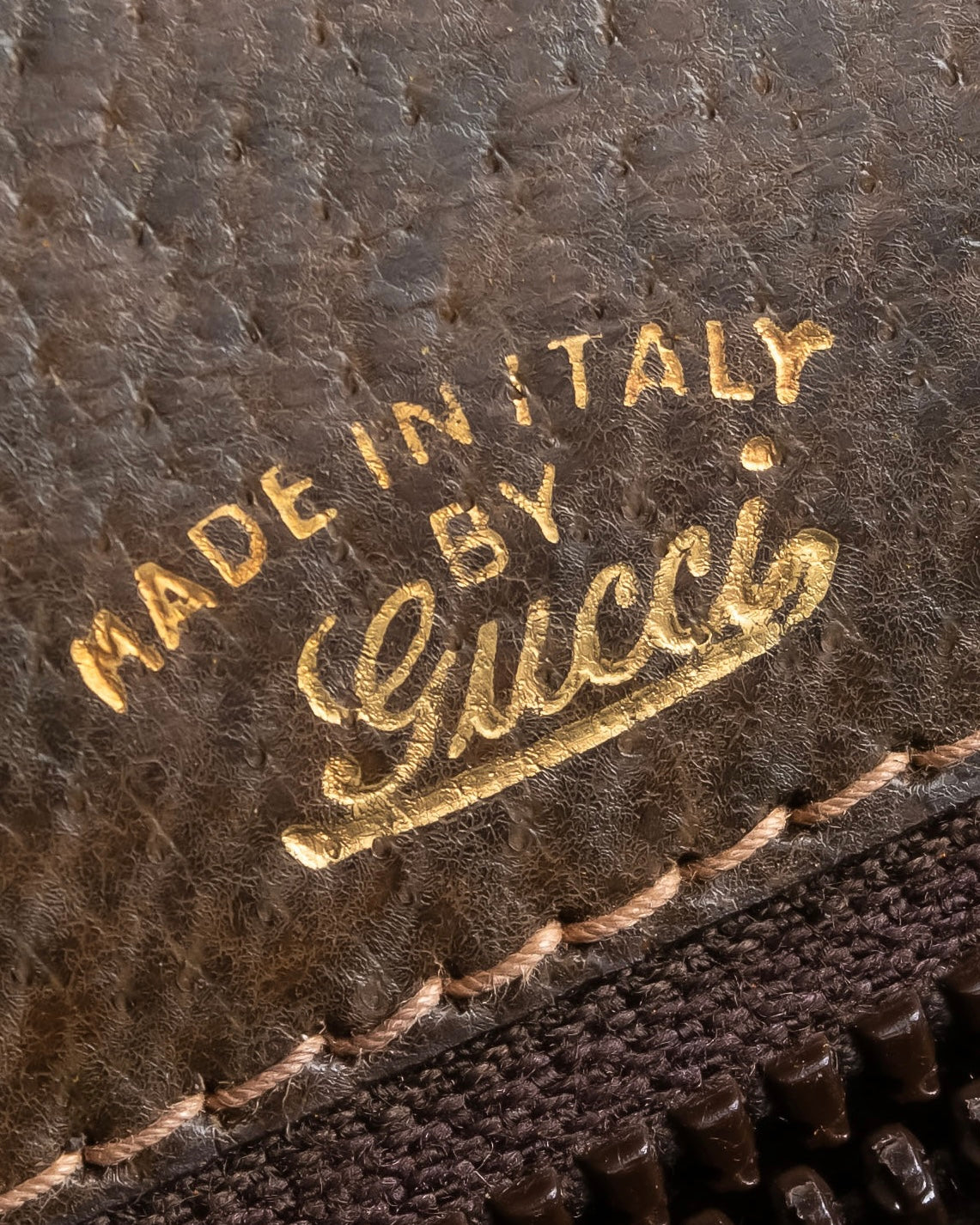 "GUCCI" Vintage horsebit motif leather shoulder bag