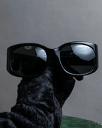 "CHANEL" Rhinestone &amp; Coco mark engraved black lens sunglasses