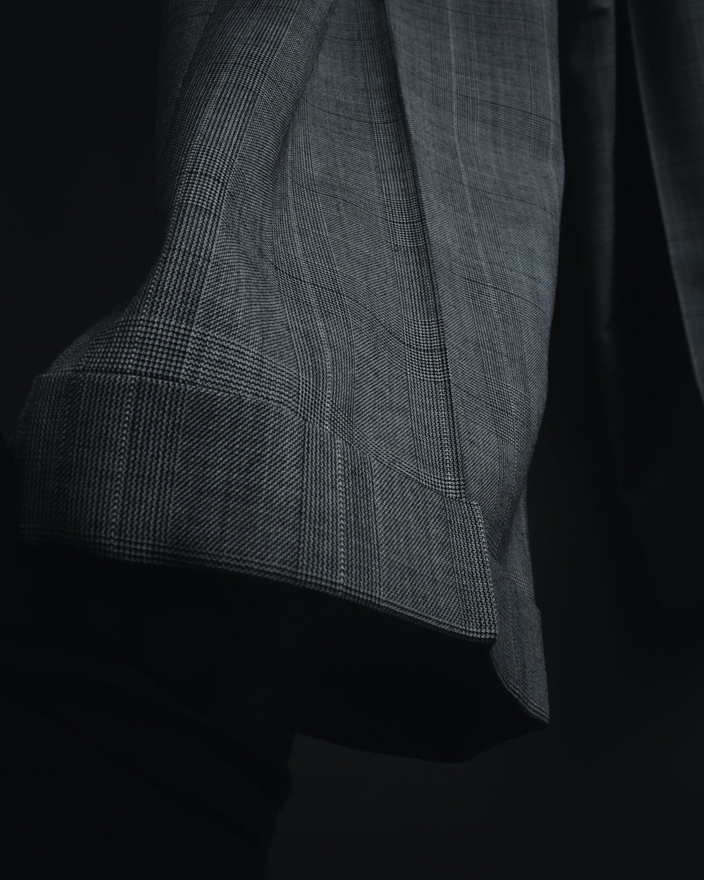 "YVES SAINT LAURENT" 80’s-90’s glen check tailored suit set