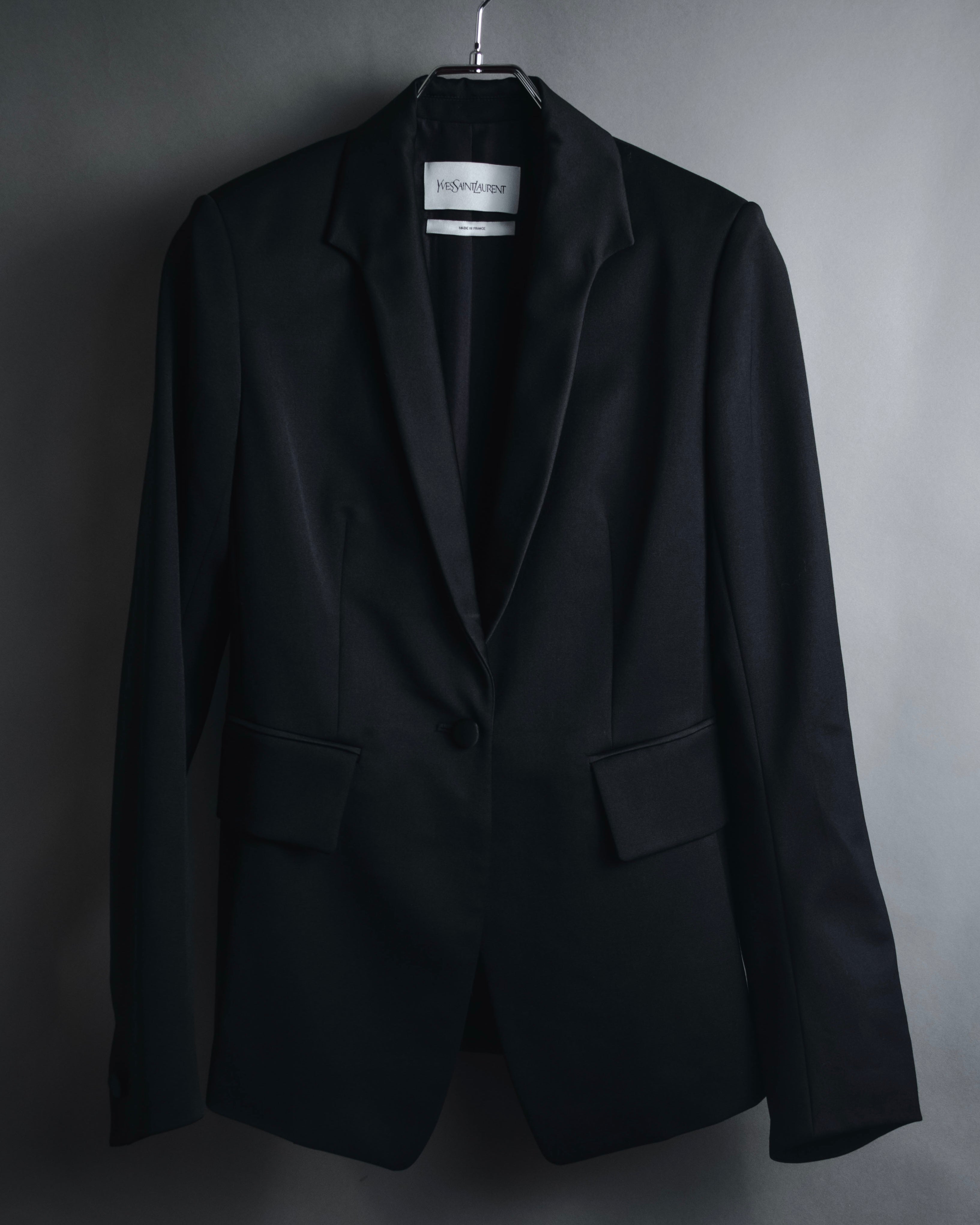 "Yves Saint Laurent" 2008AW Minimal sculpted wool jacket