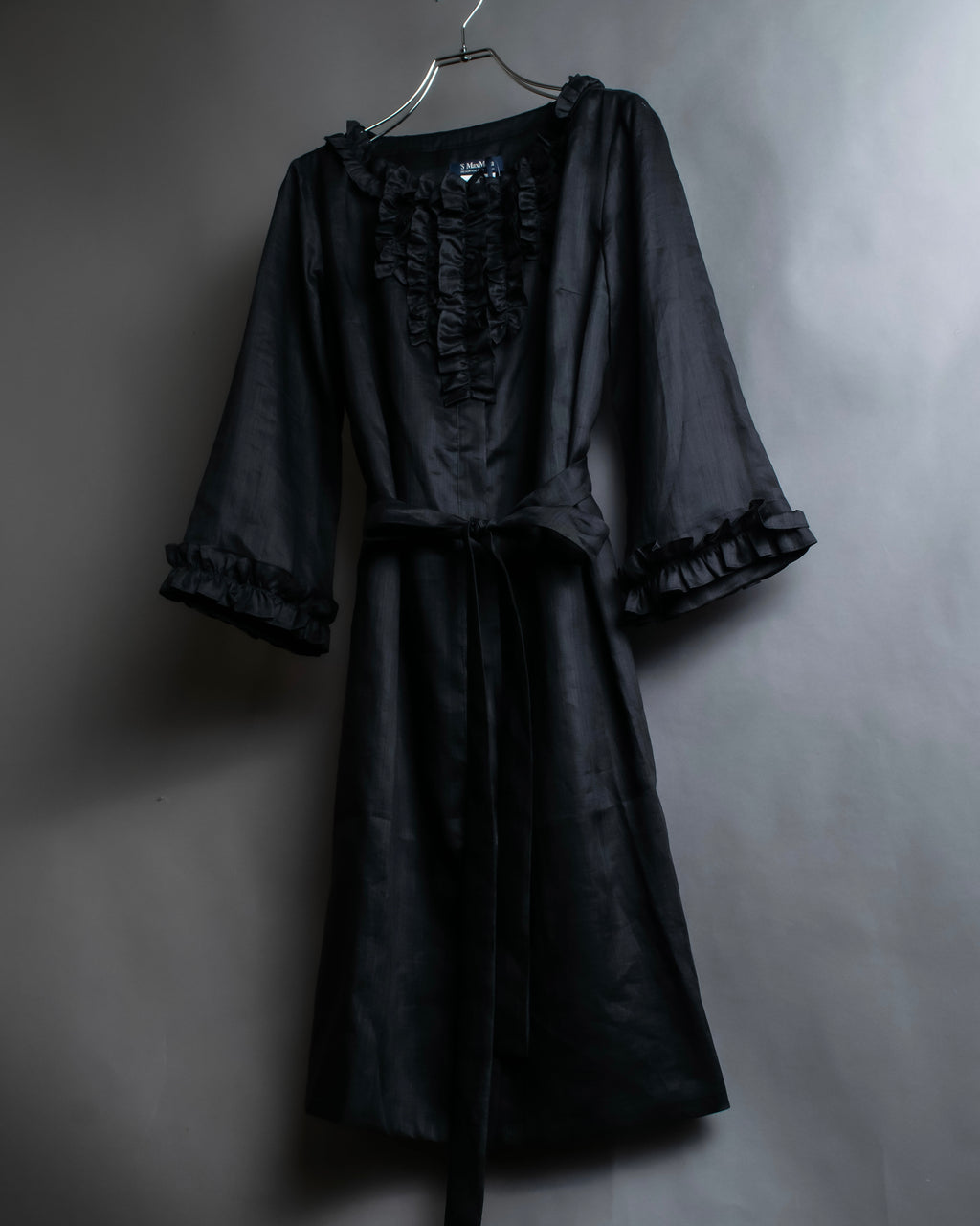 "S Max Mara" Tiered frill design belted dress