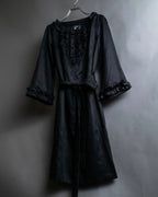 "S Max Mara" Tiered frill design belted dress
