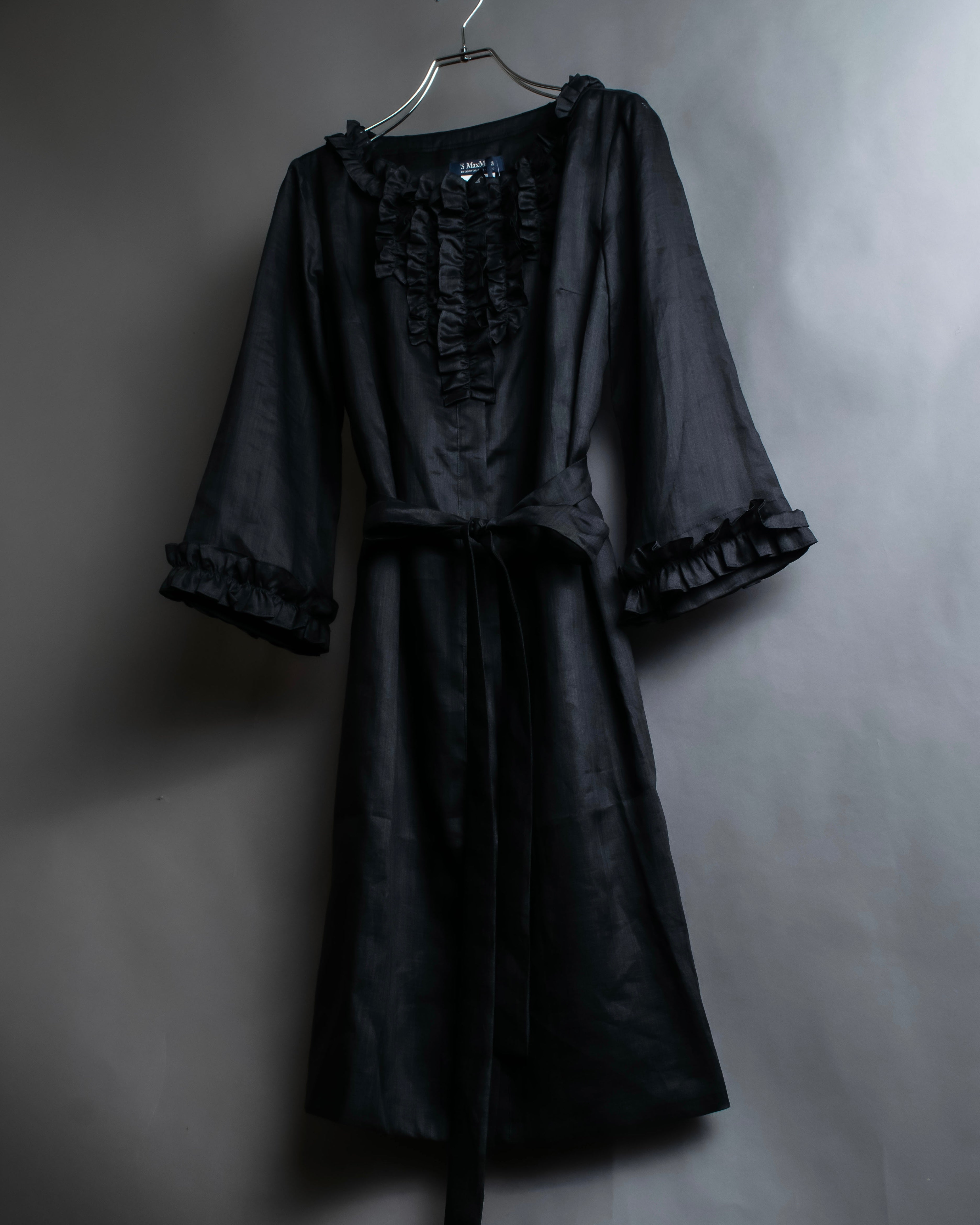 "S Max Mara" Tiered frill design belted dress