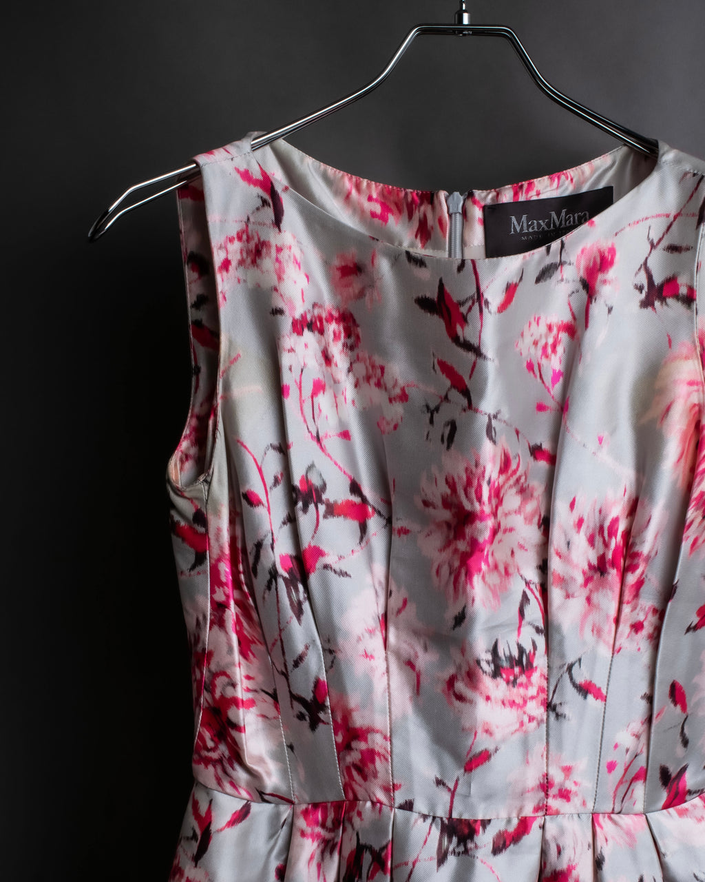 "Max Mara" Watercolor floral pattern sleeveless long dress