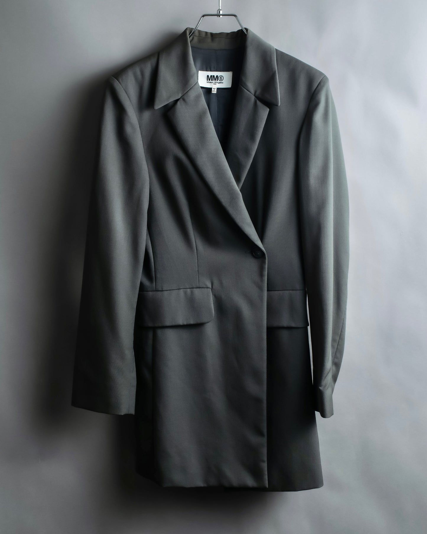 "MM6 MAISON MARGIELA" Wrap front oversized tailored jacket