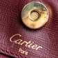 "Cartier" Jewelry ruby color leather tote bag