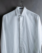 "Dior" Fly front design bee embroidery cotton shirt