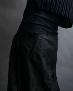 "A-POC" Wrap design high slit skirt