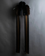 "FENDI" Two-tone striped fur docking stole