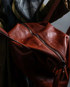 "MAISON MARGIELA" Genuine leather 2way brown color sailor bag