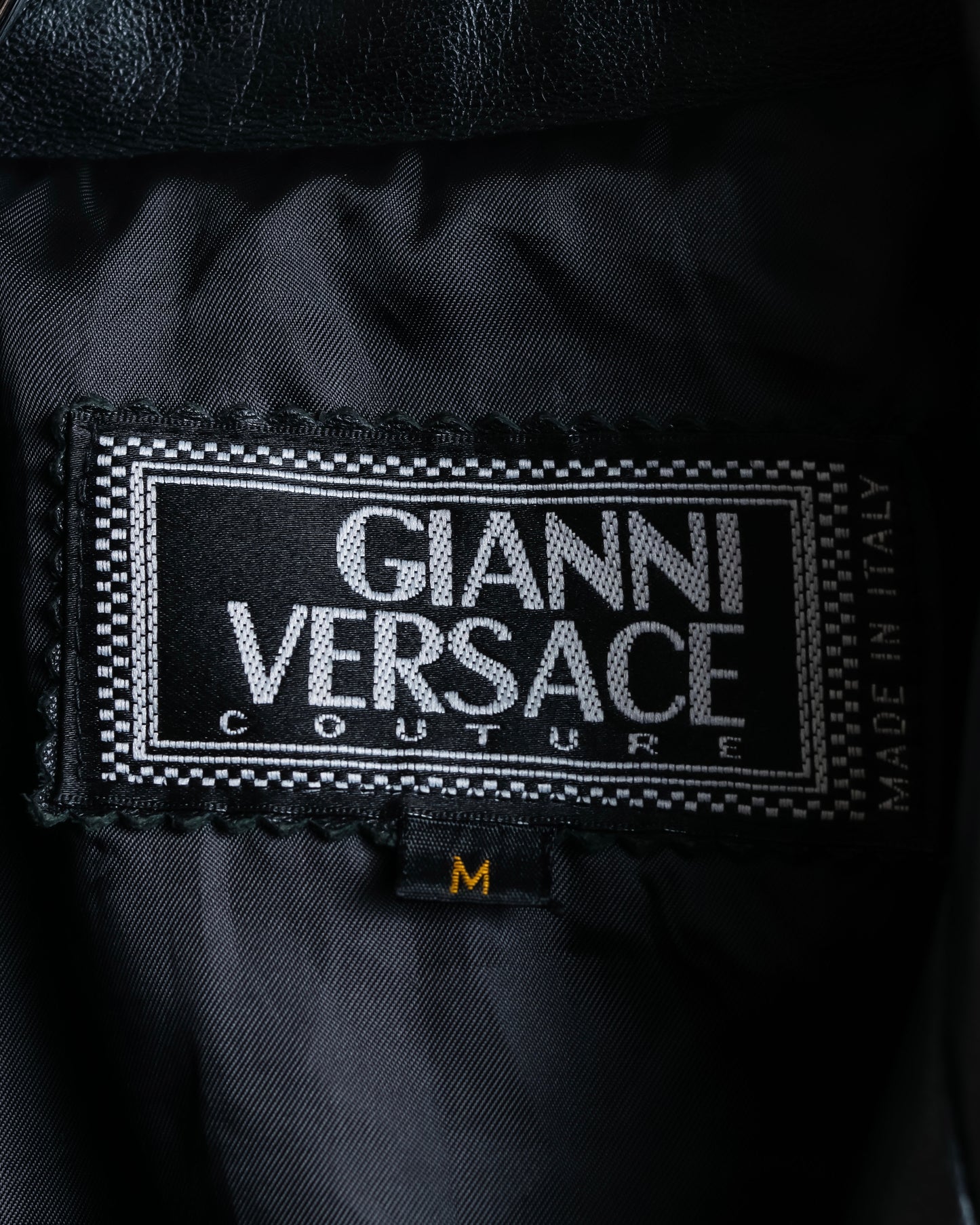 "GIANNI VERSACE COUTURE" Sheep skin oversized triangle colour jacket