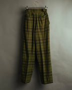 "Christian Dior" 80's-90's Wool plaid blouson and trousers set