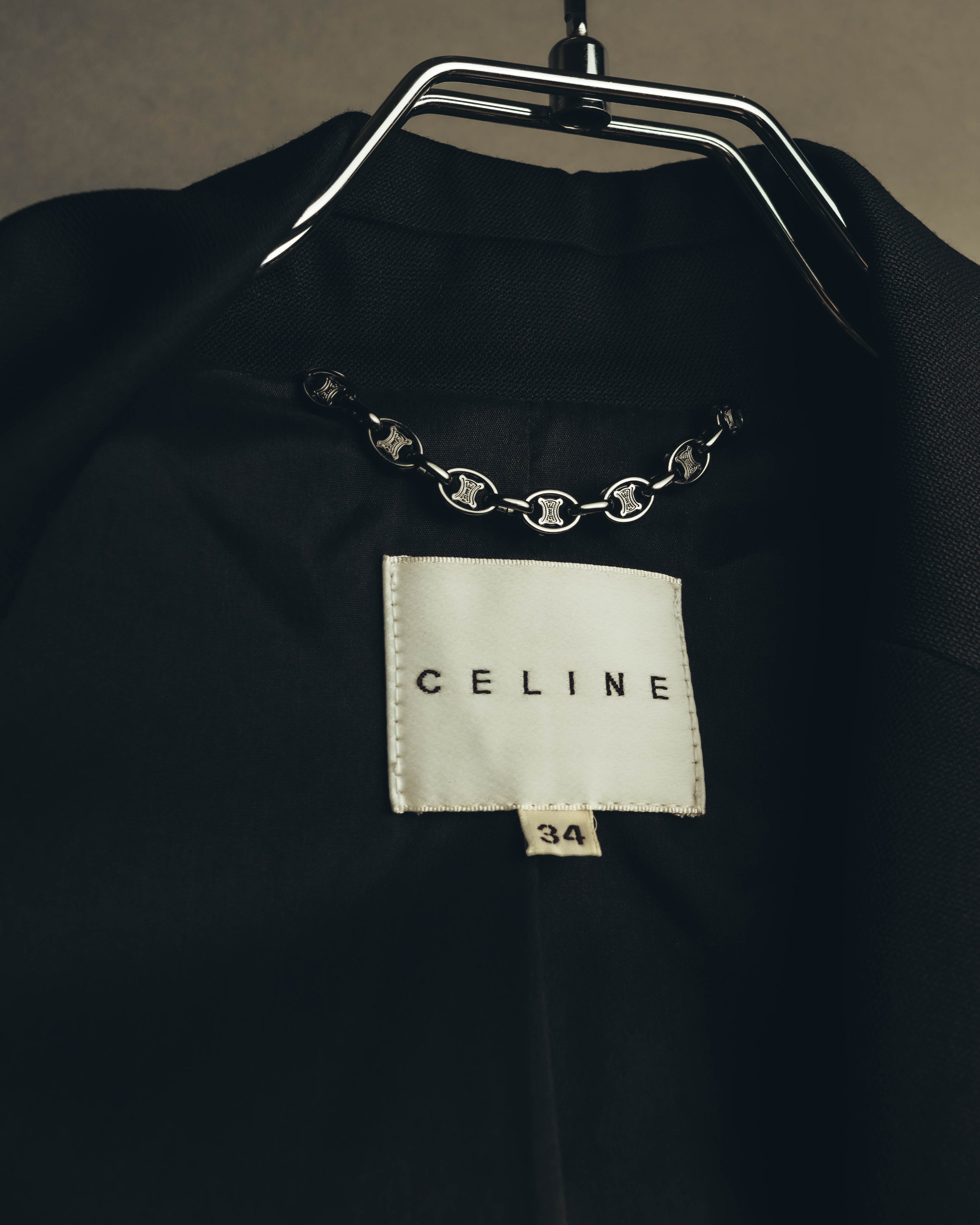 "CELINE" 00's Fitted peplum wool blazer