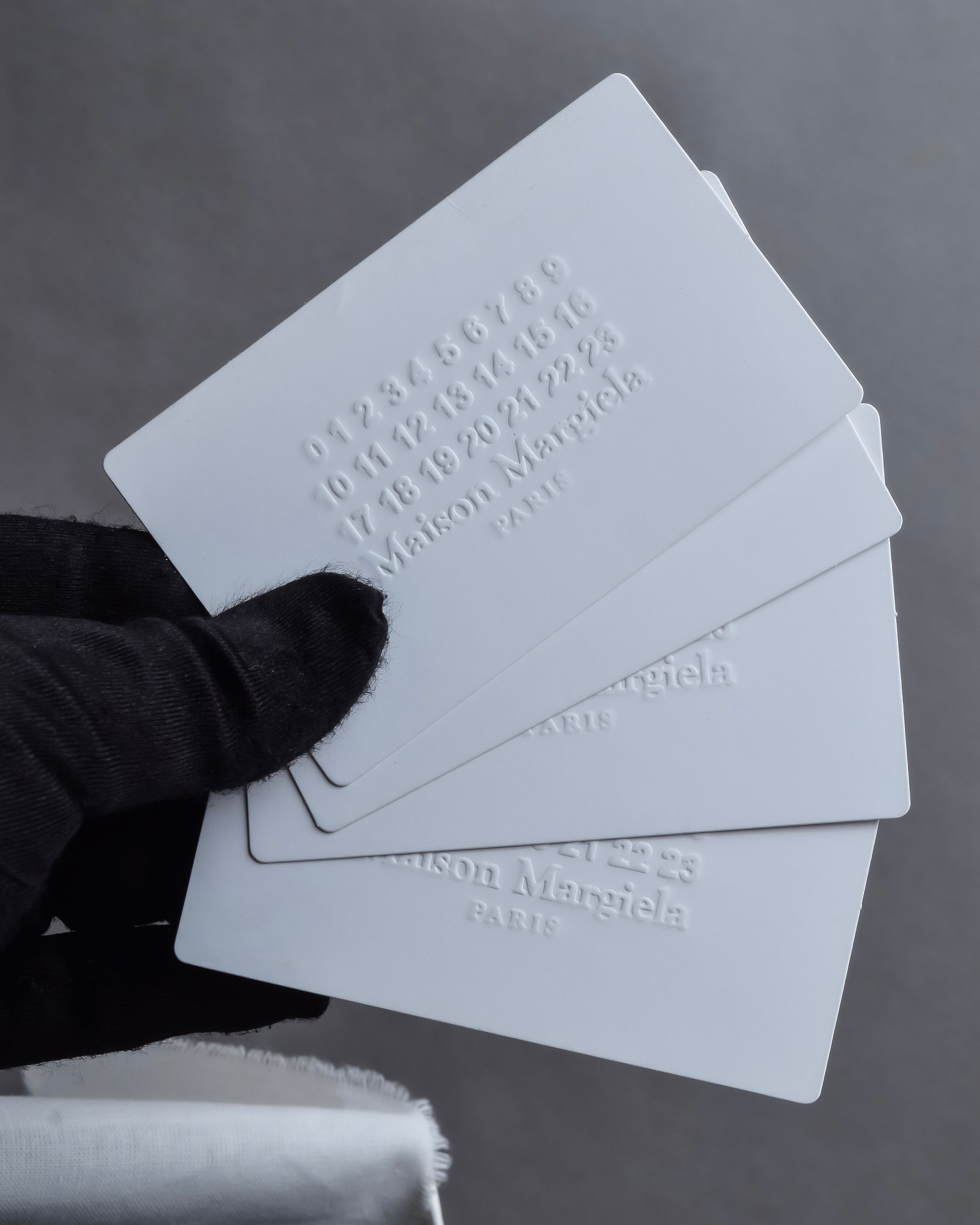 "MAISON MARGIELA" Check pattern gradient design chain shoulder leather wallet bag