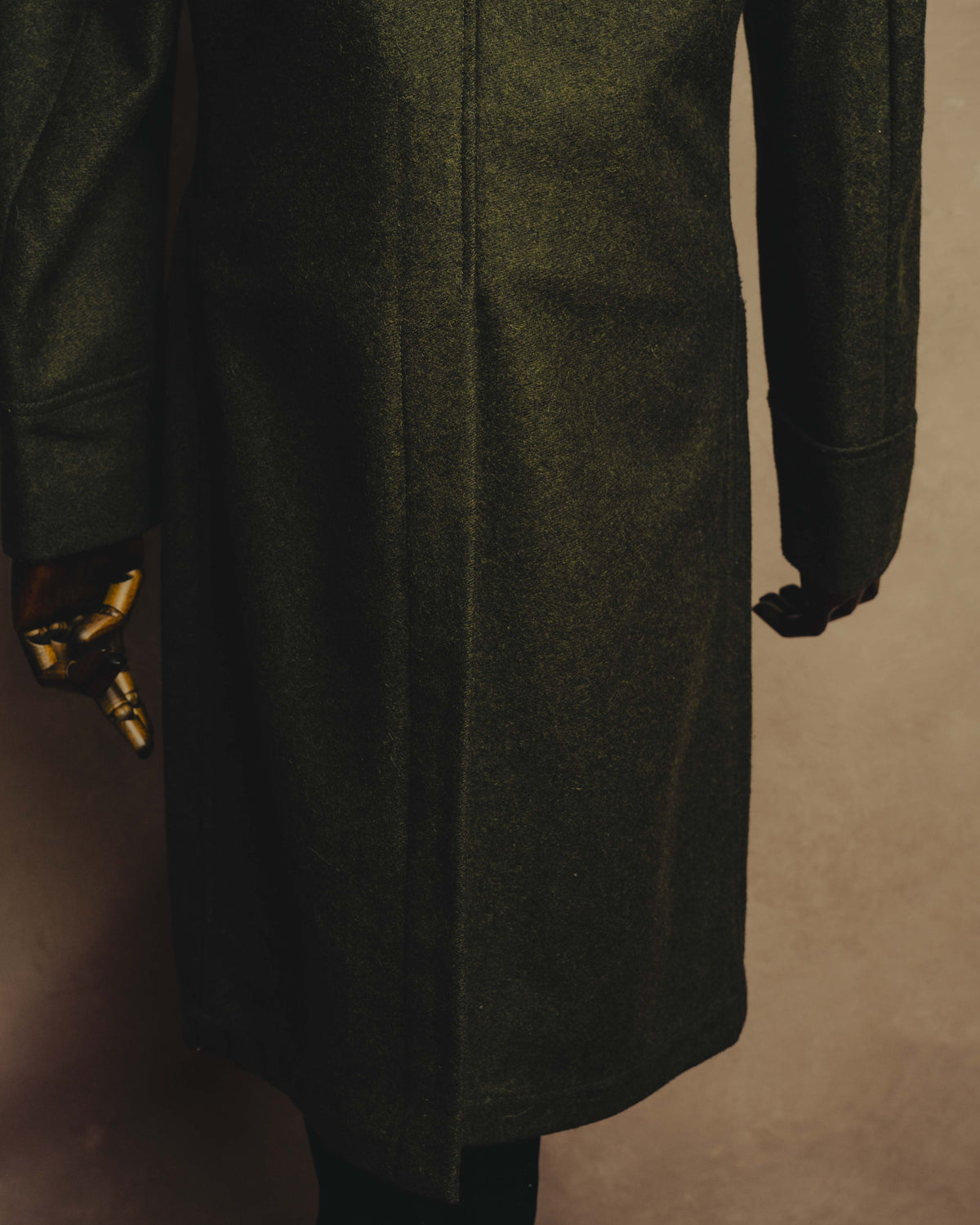 "D&G" 90's-00's Structured double-breasted wool-blend long coat