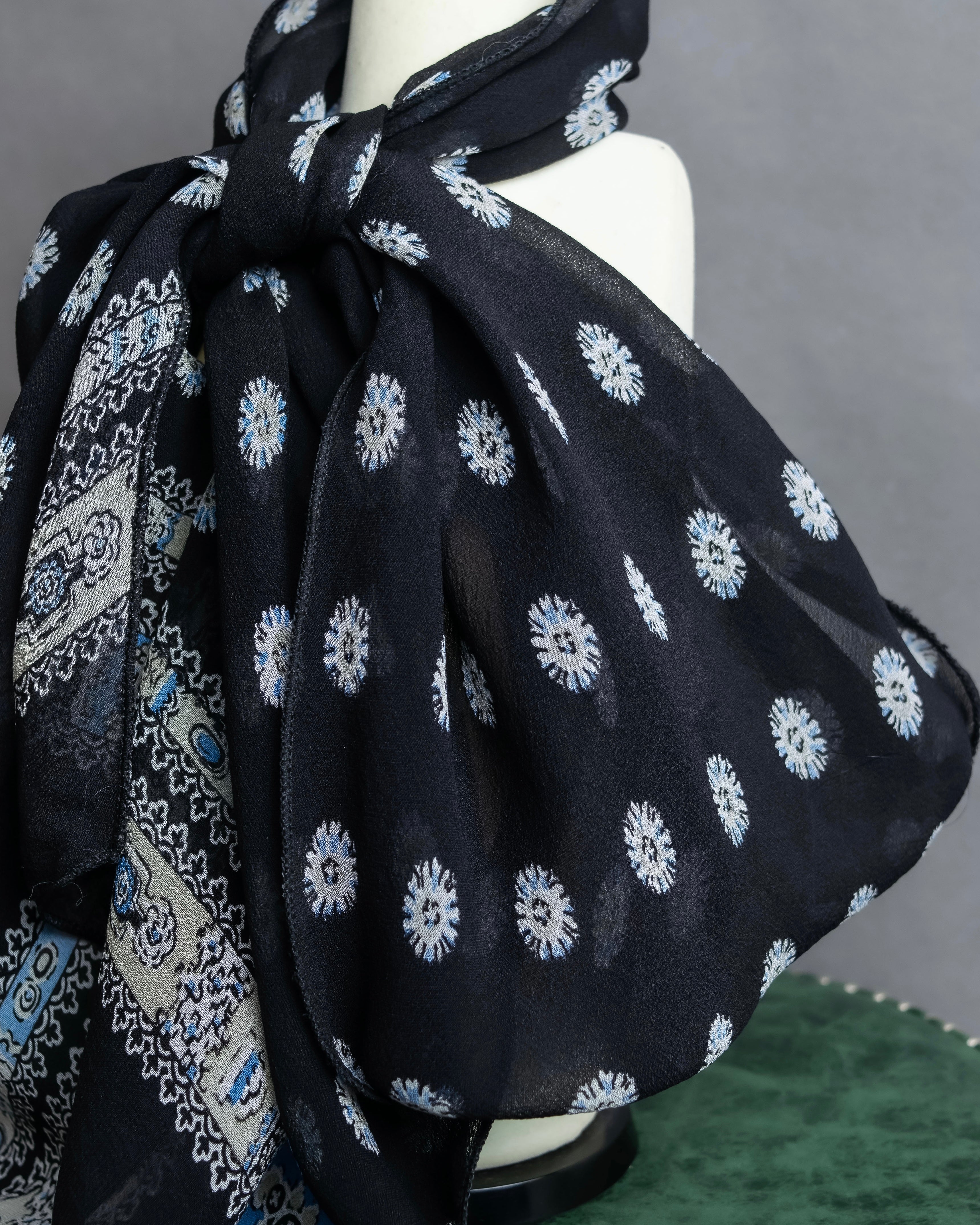 "Chloe" Small floral print super long stole