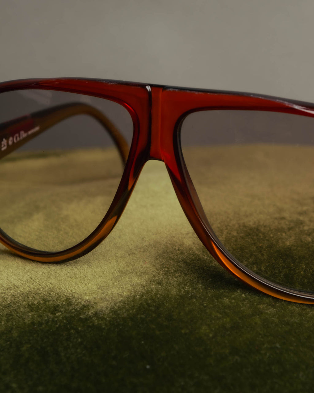 "Christian Dior" 70's-80's Amber optyl oversized sunglasses