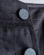 "CHANEL" Shadow stripe midi wrap skirt