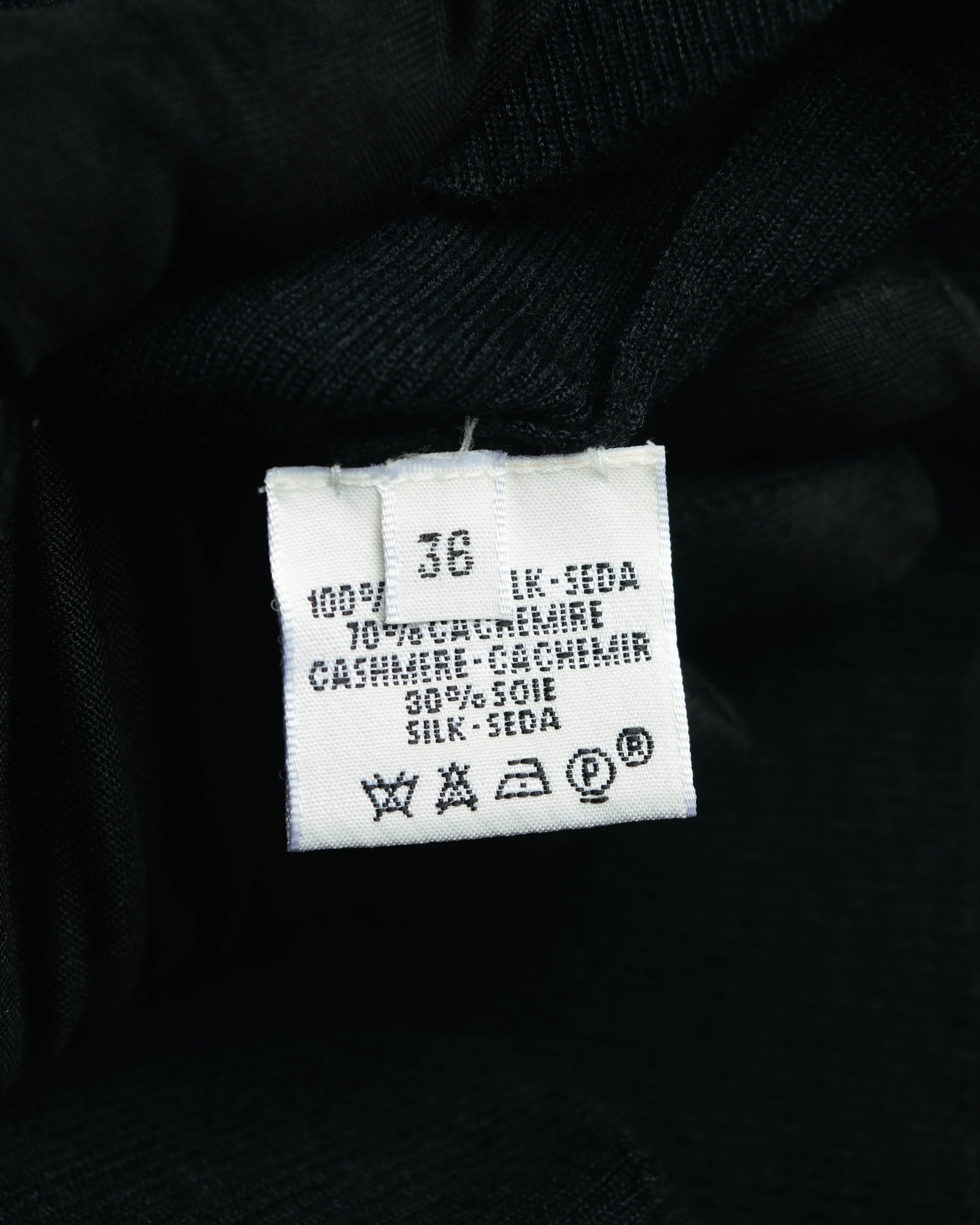 "Hermès" 00's Horse sketch print silk-paneled cashmere blend knit sweater