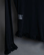 “Jean Paul Gautier” Fringe detailed  asymmetry shear top