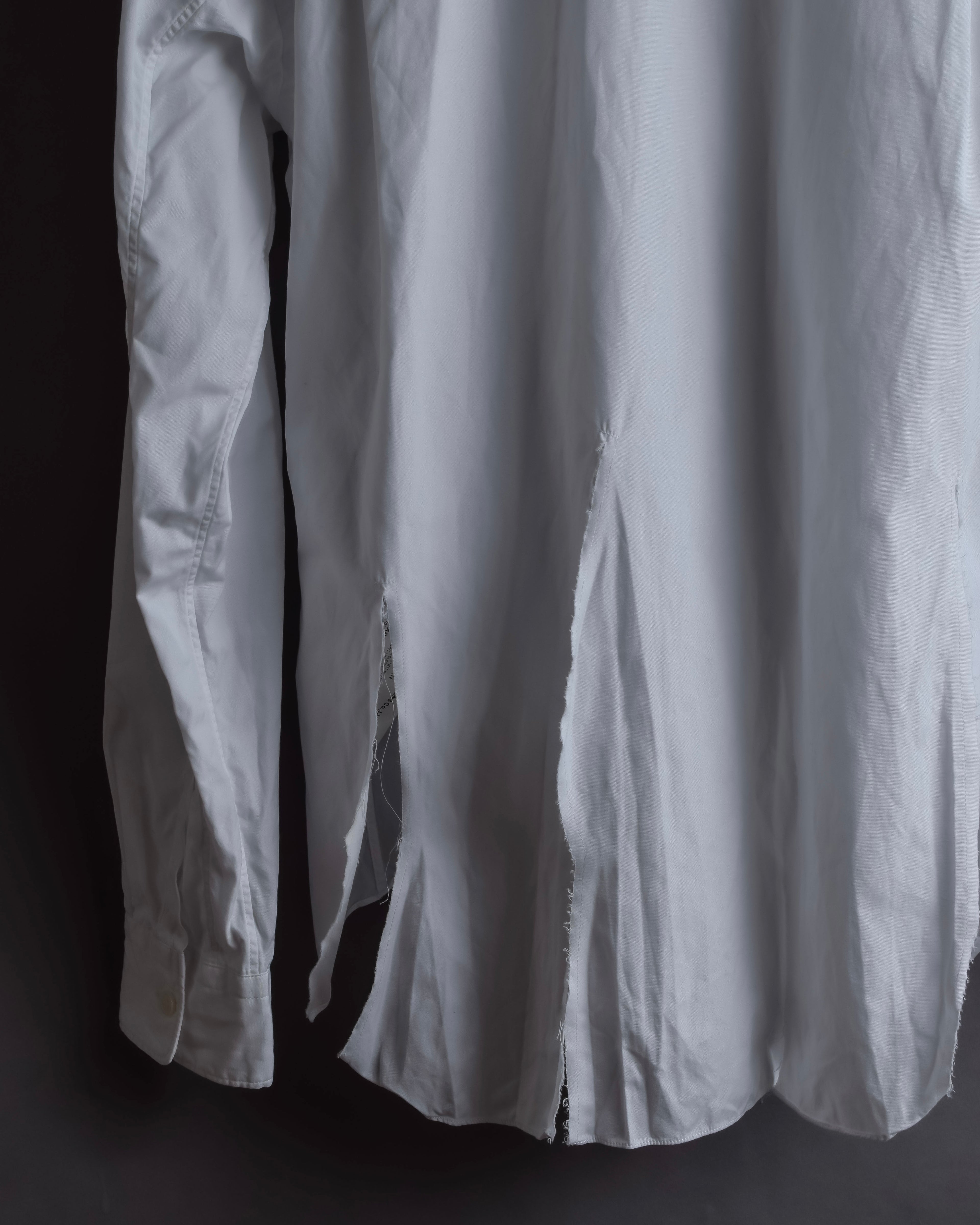 "COMME des GARCONS HOMME PLUS" 15SS Ripped cutting design cotton shirt