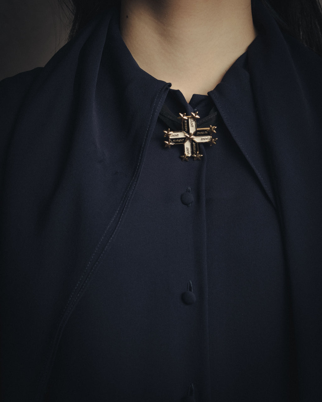 –SPECIAL– “SAINT LAURENT”
2013-2016 Cross star silk ribbon choker