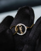 “Chloé” jewelry attached double ring necklace