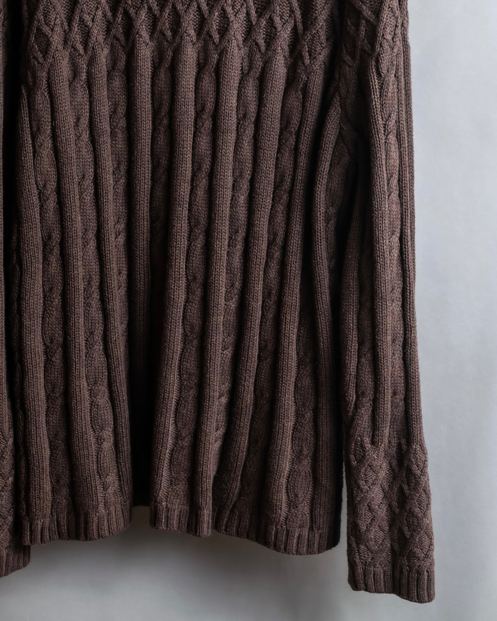 "Vintage cable knit turtleneck sweater"