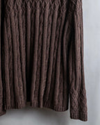 "Vintage cable knit turtleneck sweater"