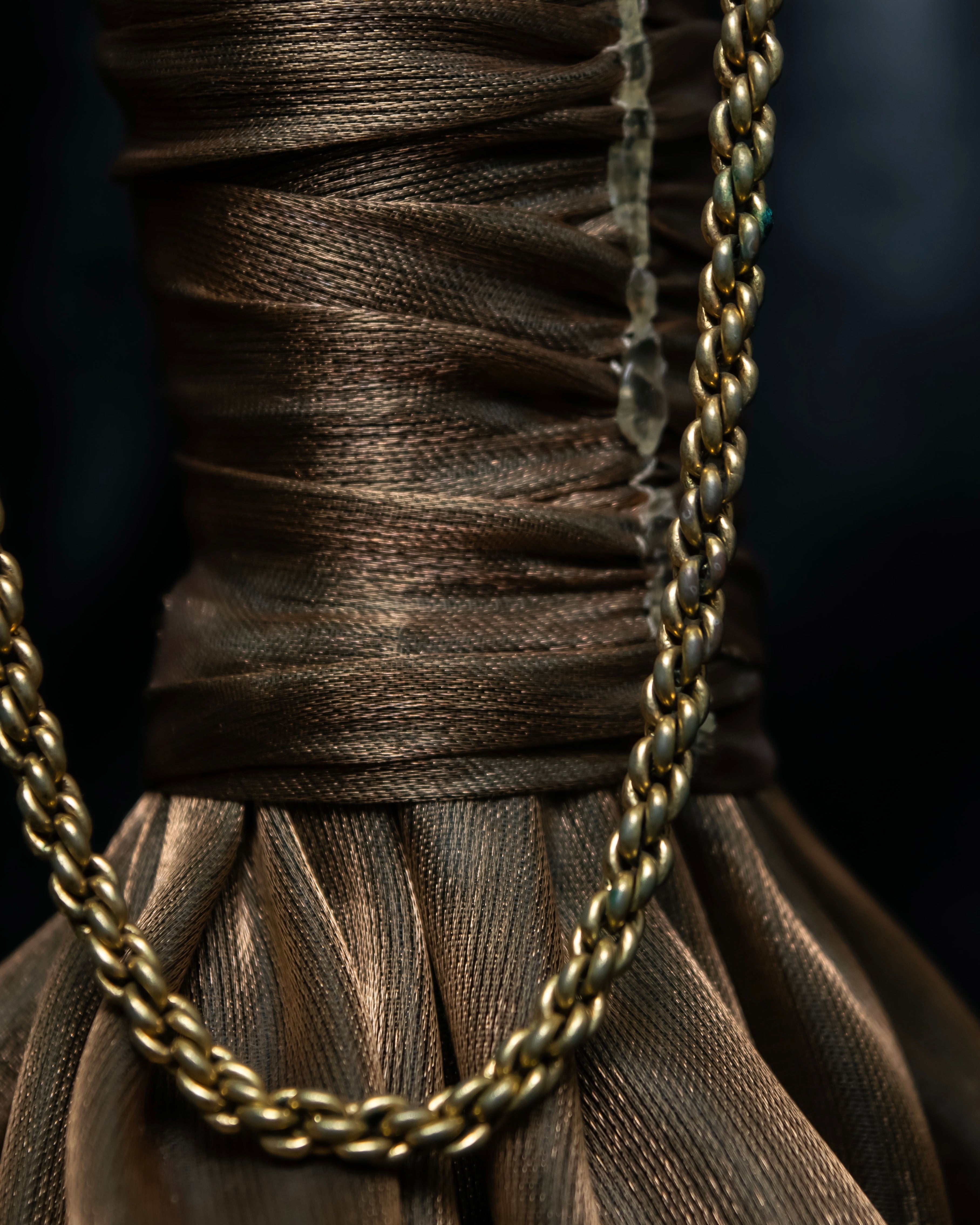 “Christian Dior” beautiful thick gold chain necklace