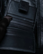 "GUCCI" GG pattern leather compact wallet