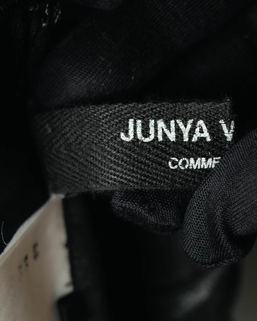 "JUNYA WATANABE COMME des GARÇONS" 00's Glossy raw hem flared long skirt